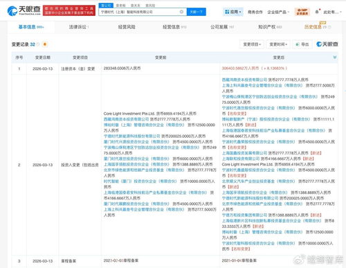 寧德時代智能科技公司增資至30.6億，北京順義汽車產業基金等入股，技術咨詢業務迎來新契機